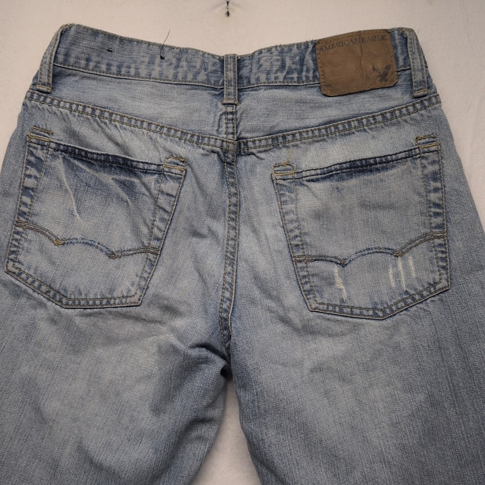 American Eagle Jeans Mens 30x32 Blue Original Boot Cut Western Cowboy Faded - Picture 8 of 13